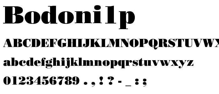 Bodoni1p font