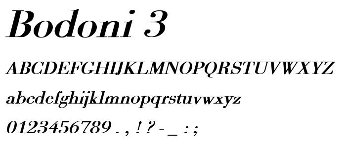 Bodoni_3 font