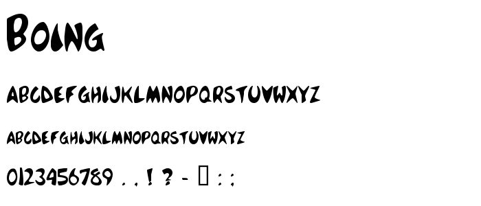 Boing font