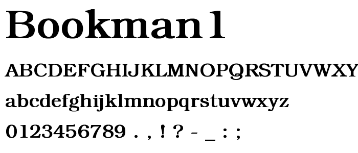 Bookman1 font
