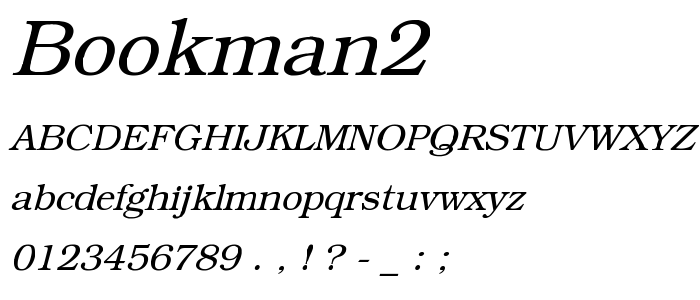 Bookman2 font
