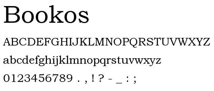 Bookos font