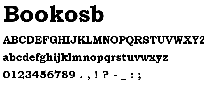 Bookosb font