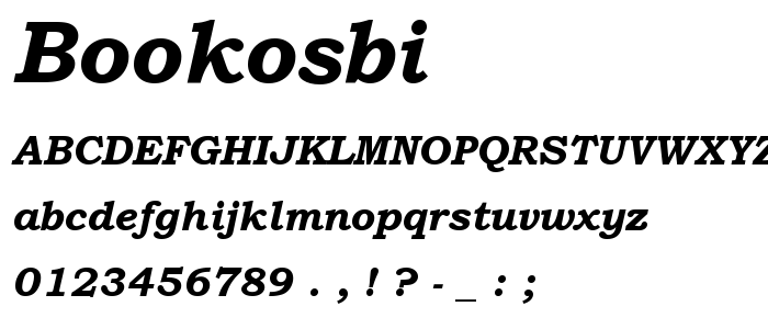 Bookosbi font