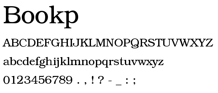 Bookp font