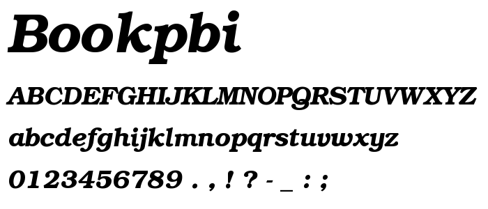 Bookpbi font