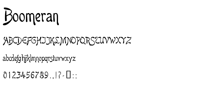 Boomeran font