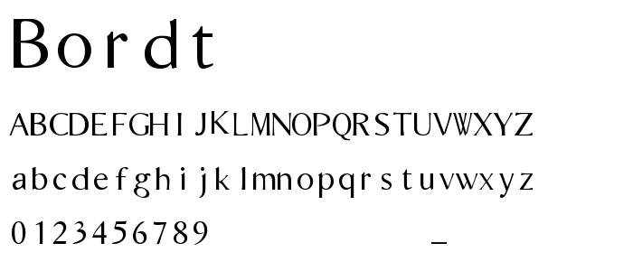 Bordt font