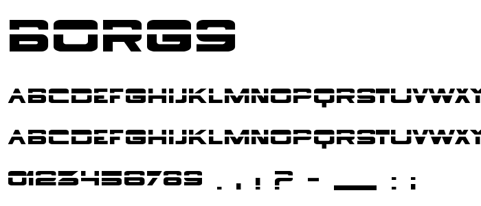 Borg9 font