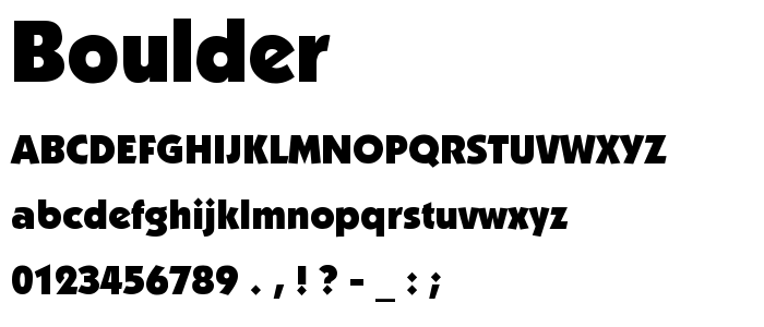 Boulder font