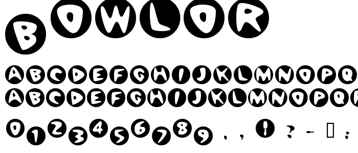 Bowlor font