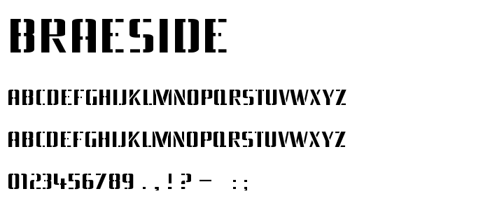 Braeside font