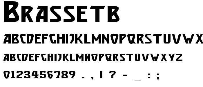 Brassetb font