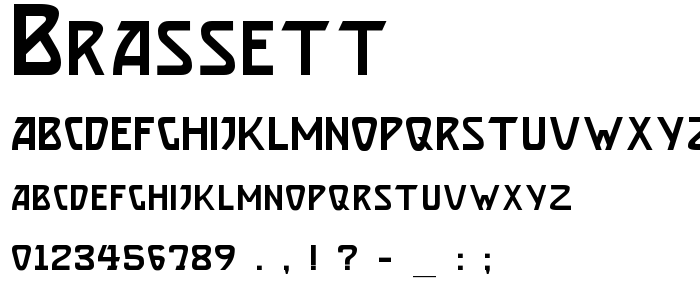 Brassett font