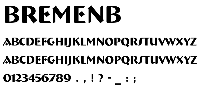 Bremenb font