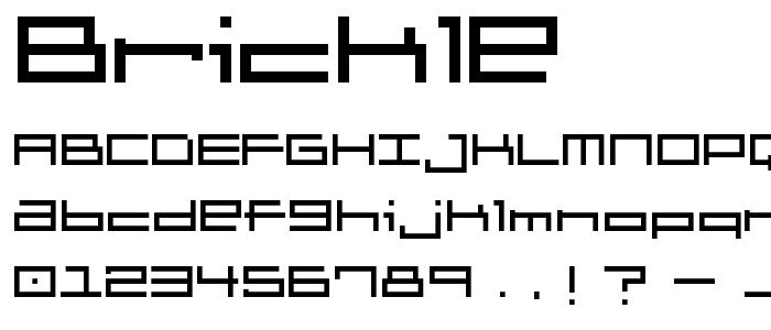 Brickle font