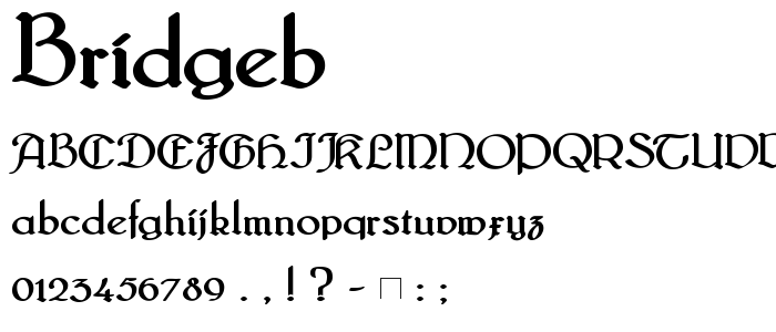 Bridgeb font