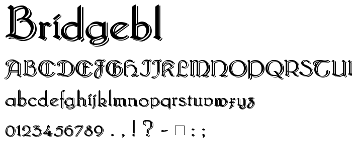 Bridgebl font