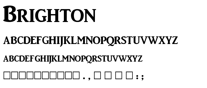 Brighton font