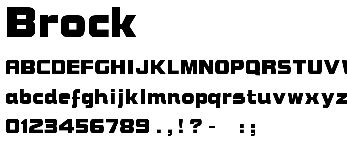 Brock font