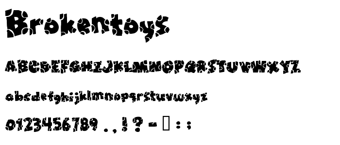 Brokentoys font