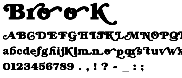 Brook font