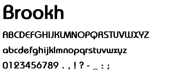 Brookh font