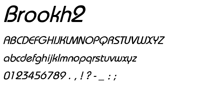 Brookh2 font