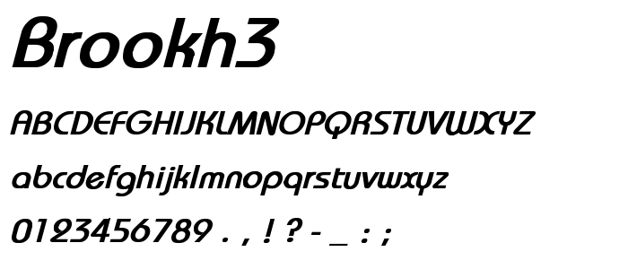 Brookh3 font