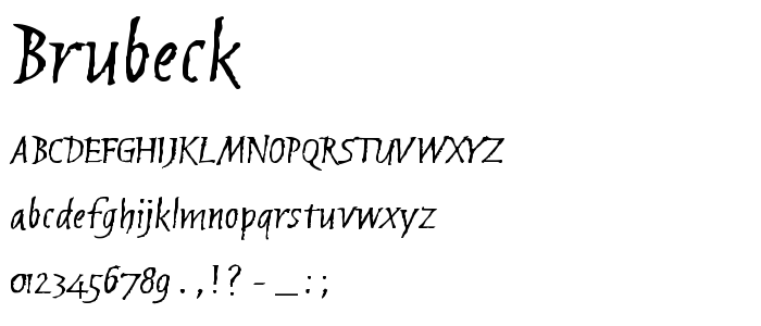 Brubeck font