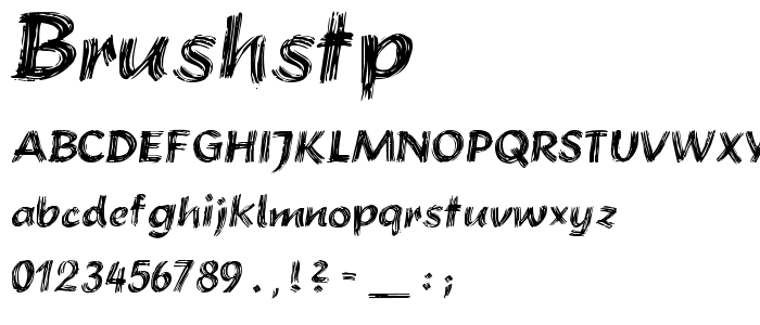 Brushstp font