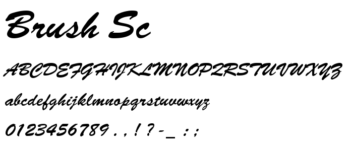 Brush_Sc font