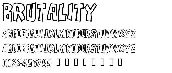 Brutality font