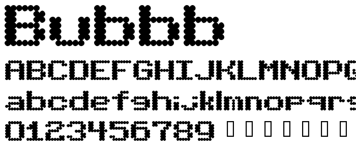 Bubbb font