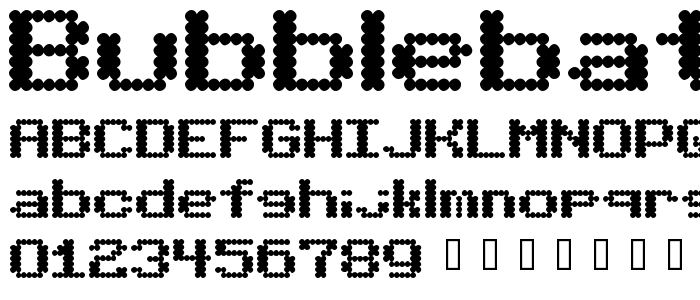 Bubblebath font
