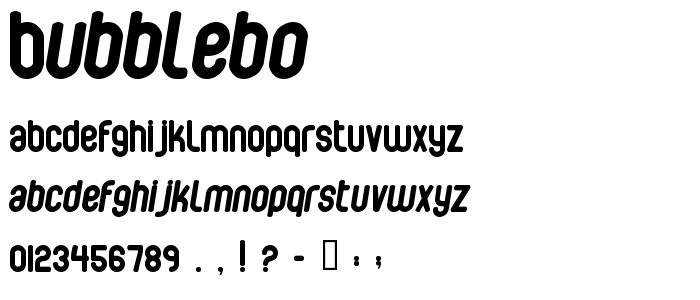 Bubblebo font