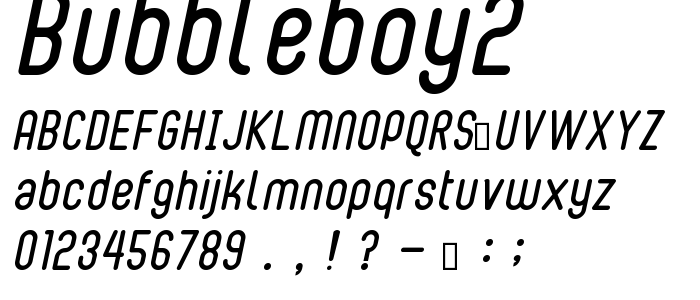 Bubbleboy2 font