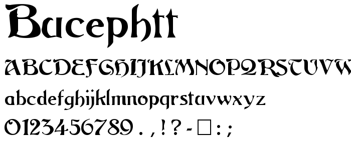 Bucephtt font