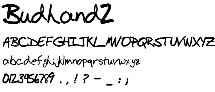 Budhand2 font