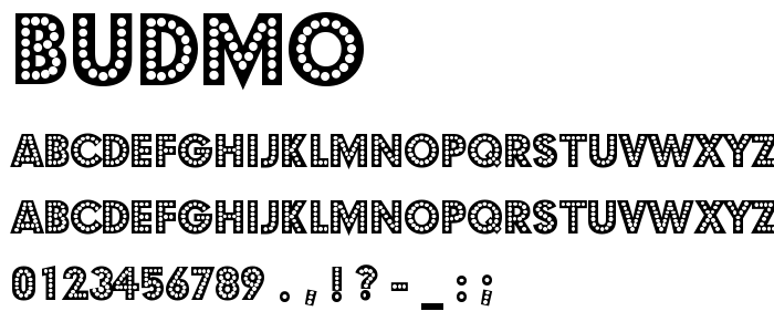 Budmo font