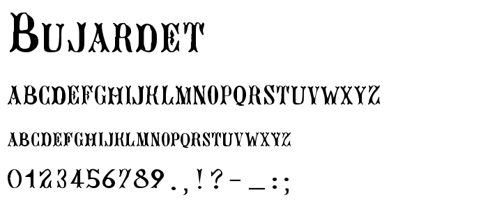 Bujardet font