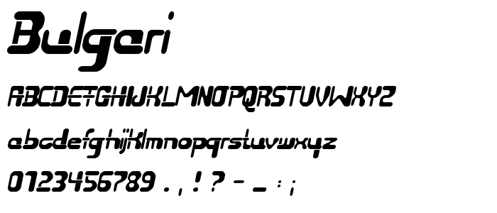 Bulgari font