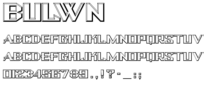 Bulwn font