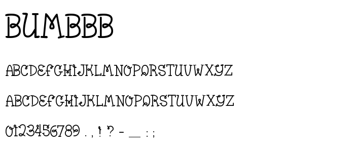 Bumbbb font