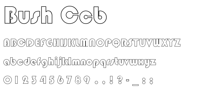 Bush_Ccb font