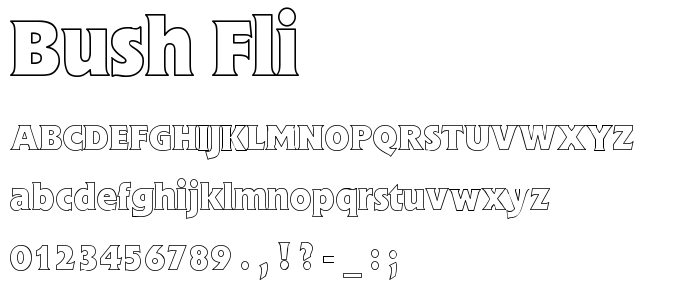 Bush_Fli font