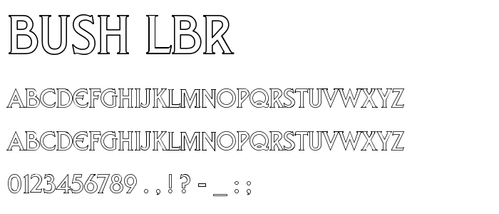 Bush_Lbr font