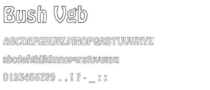 Bush_Vgb font
