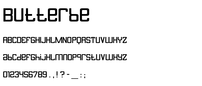 Butterbe font