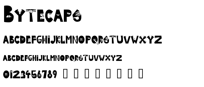 Bytecaps font